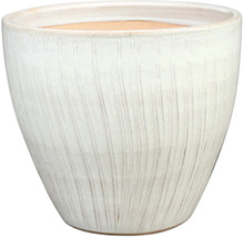 Pot de fleurs en céramique avec motif de rainures verticales