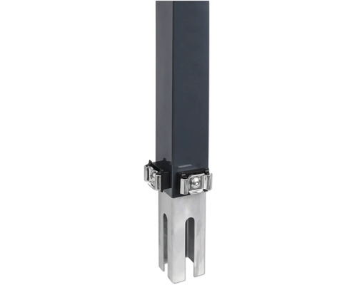 Set de réhausse de clôture 600 mm pour poteaux 60x60 mm anthracite Poteau avec support et pied de montage