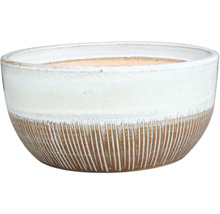 Keramik-Blumenschale mit Streifenmuster