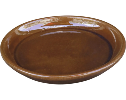 Plat de service marron en céramique