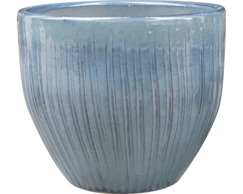 Blumentopf aus Keramik mit vertikalem Rillenmuster