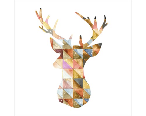 Tableau sur toile Polygon Deer 40x40cm