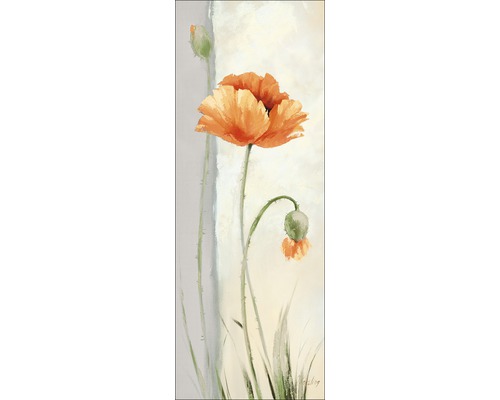 Tableau sur toile New Poppy VariationII 27x77cm