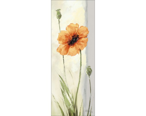 Tableau sur toile New Poppy Variation I 27x77cm