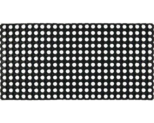 Paillasson alvéolaire en caoutchouc Domino noir 50x100 cm-0