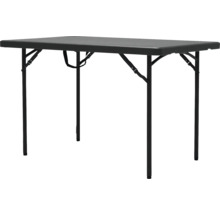 Table pliante noire pour l'intérieur et l'extérieur