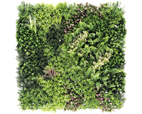 Pflanzenwand künstlich Thallo 100 x 100 cm Künstliche Pflanzenwand mit verschiedenen Grünsorten