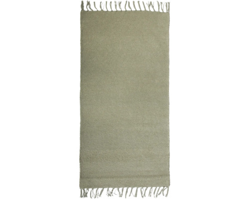 Tapis de chiffon Chenille vert 90x160 cm Tapis rectangulaire avec des franges