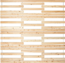 Holz-Sichtschutzzaun mit horizontalen Lamellen