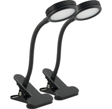 Deux lampes à pince à LED avec col de cygne
