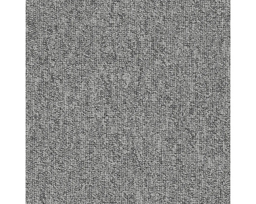 Moquette bouclée E-Blitz gris pierre largeur 400 cm (au mètre) Gros plan d'un revêtement de sol en moquette grise.