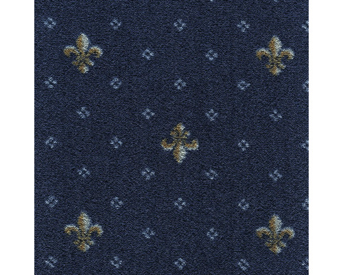 Tapis bleu avec motif de lys