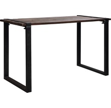 Table avec plateau en bois et structure en métal