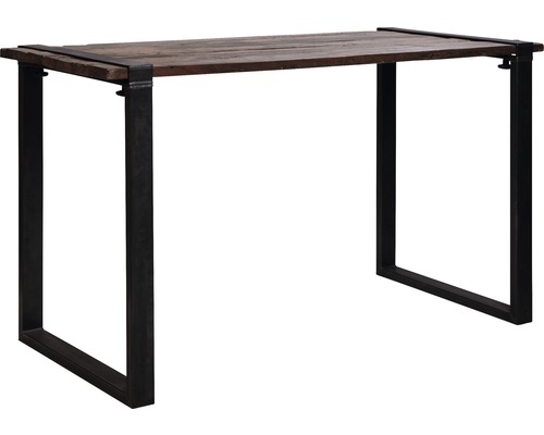 Table avec plateau en bois et structure en métal