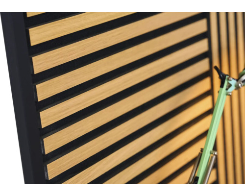 Panneau acoustique avec lattes en bois et feutre