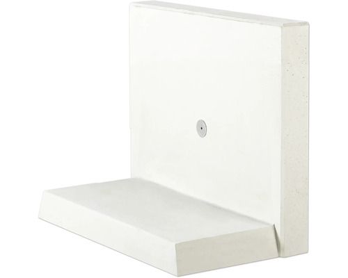 Pierre en L pierre d'angle béton apparent armé gris 100 cm x 12 cm x 80 cm profondeur = 45 cm Equerre en béton avec fixation