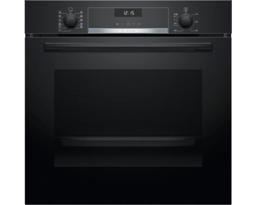 Bosch Einbaubackofen mit Bedienelementen und digitaler Anzeige.