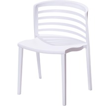 Chaise empilable VEBA Windson dossier horizontal 49 x 49 x 76 cm fibre de verre blanc-thumb-2