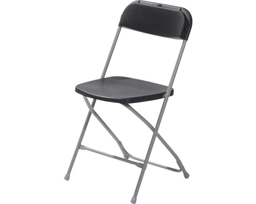 Chaise pliante VEBA Budget acier gris noir