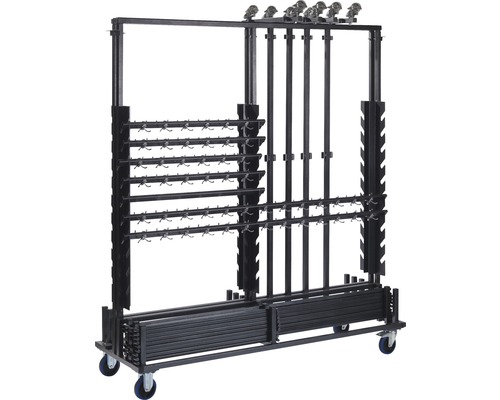 Chariot de transport pour bois de construction et accessoires pour le stockage et le transport