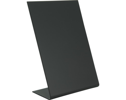 Ardoise de table en forme de L noir DIN A6 15,5x10,5 cm 3 pces