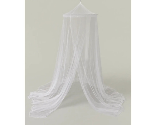 Ciel de lit blanc en tissu