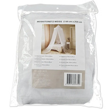 Moustiquaire blanche, diamètre 60 cm, longueur 250 cm, emballée