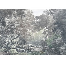 Tapete mit Waldmotiv und Baumdarstellungen