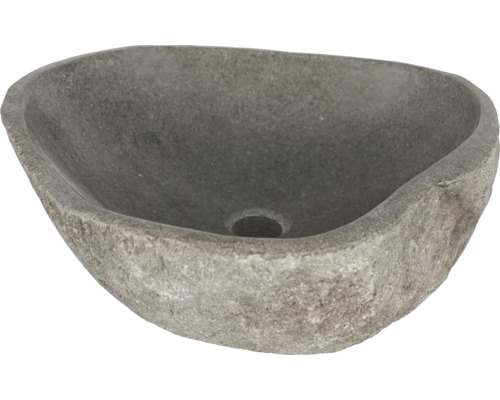 Differnz Vasque à poser Lombok 40 à 45 cm revêtement gris mat 36.102.53 Vasque en pierre