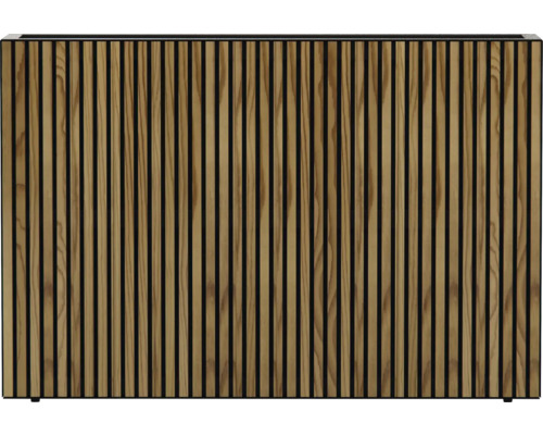 Jardinière avec lamelles en bois