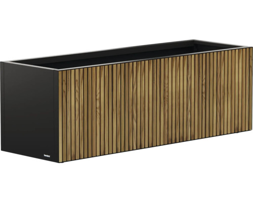 Jardinière avec revêtement en bois