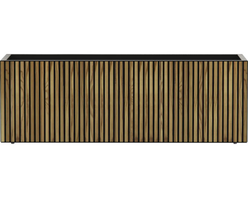 Jardinière avec des lamelles en bois