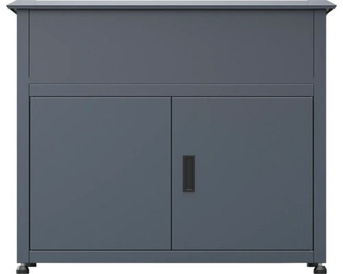 Armoire d'atelier grise avec deux portes