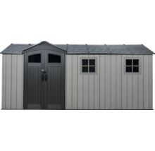 Gartenhaus aus Kunststoff mit Doppeltür und zwei Fenstern