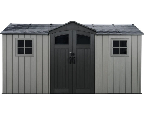 Gartenschuppen mit Doppeltür und Fenstern