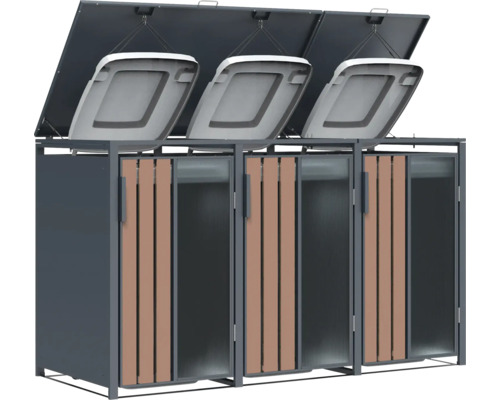 Mülltonnenbox für drei Mülltonnen