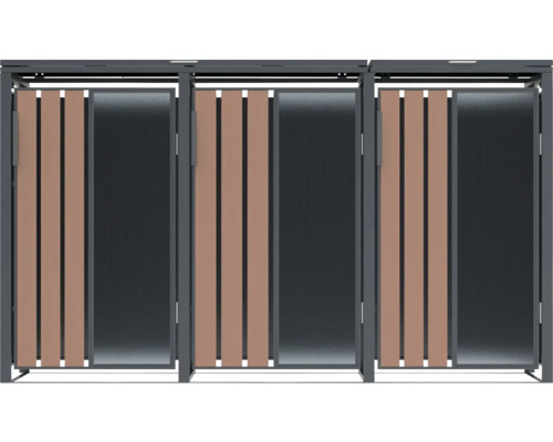 Mülltonnenbox mit Holzverkleidung