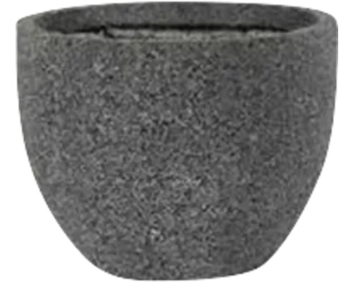Pot de fleurs gris en pierre