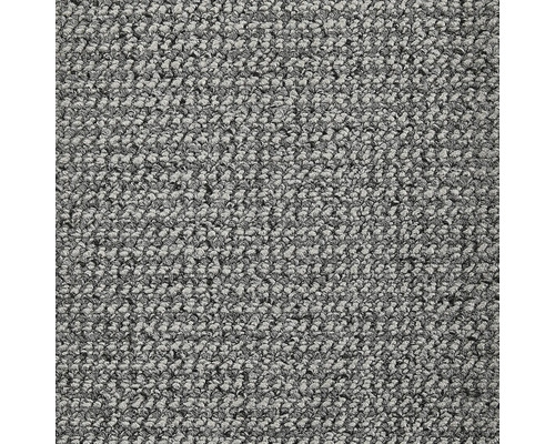 Moquette bouclée Tulsa gris clair largeur 400 cm (au mètre) Gros plan d'une moquette grise