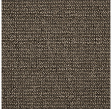 Nahaufnahme eines braunen Teppichs mit Schlingenstruktur