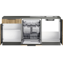 Einbauküche mit Geschirrspüler und Spüle