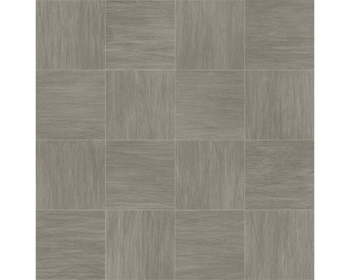 Fliesen mit Holzoptik, quadratisch verlegt