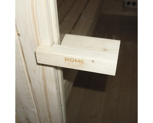 Poignée de porte en bois avec logo Home Deluxe