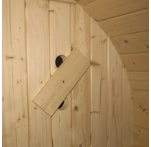 Sauna en bois avec ventilation