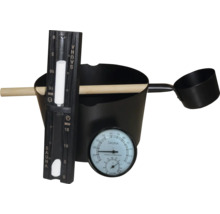 Seau de sauna avec louche, thermomètre et sablier
