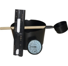 Seau de sauna avec louche, thermomètre et sablier