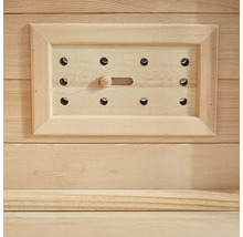 Ventilation de sauna en bois avec curseur réglable