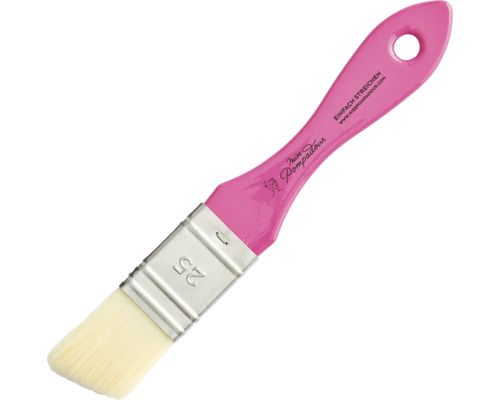 Flachpinsel mit Kunststoffgriff und Borsten, 25 Millimeter breit