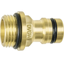 Gartenschlauch-Kupplungsstück aus Messing mit DGVW-Prüfzeichen