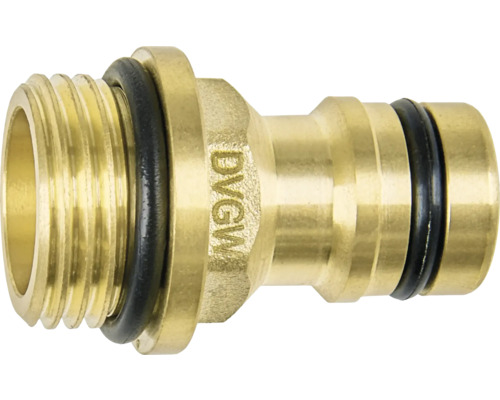 Gartenschlauch-Kupplungsstück aus Messing mit DGVW-Prüfzeichen